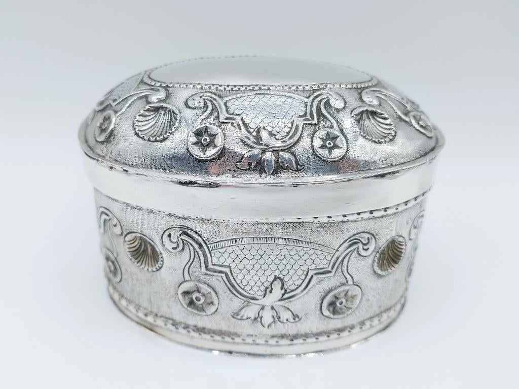 Zilveren theebus, A. Akersloot, Haarlem, 1740, Antiek en Kunst, Verzenden, Zilver