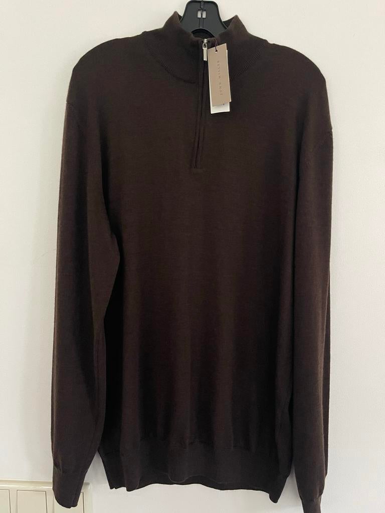 John Miller Merino Wol Trui Maat 56 - Nieuw, Ophalen of Verzenden, Nieuw, Maat 56/58 (XL), Bruin
