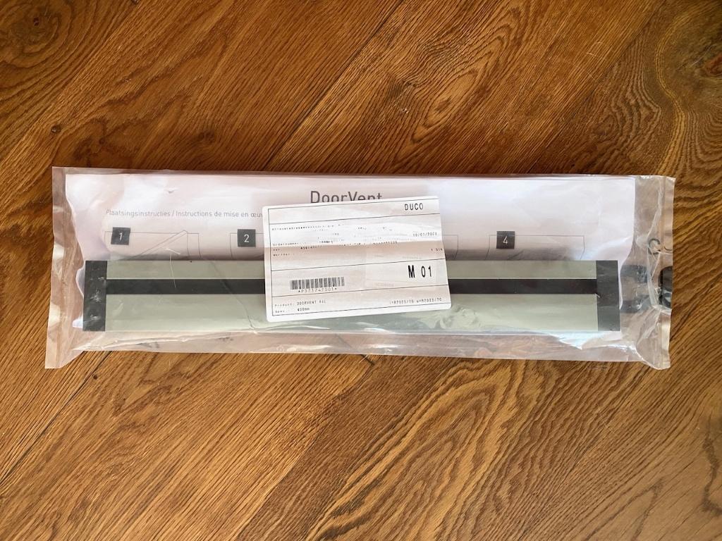 Duco Doorvent deurrooster duotone RAL 7023 + RAL 7023, Ophalen of Verzenden, Nieuw, Ventilator en Afzuiger