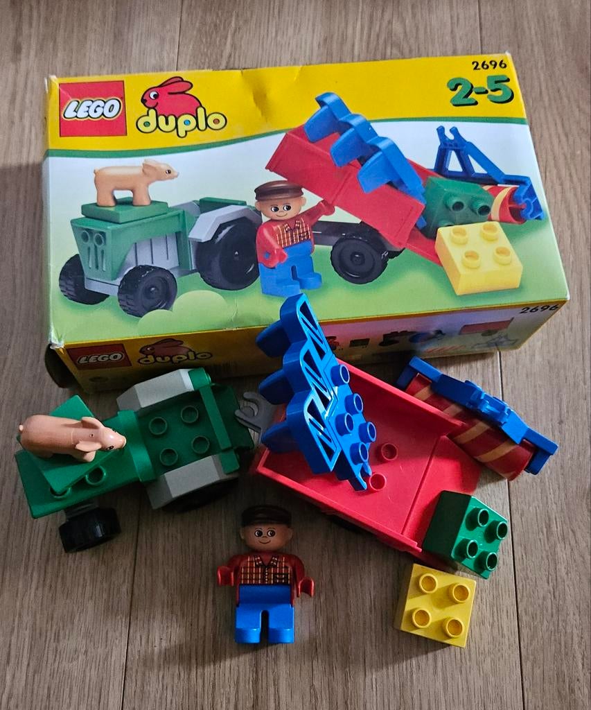Lego Duplo boerderij tractor 2696, Ophalen of Verzenden, Zo goed als nieuw