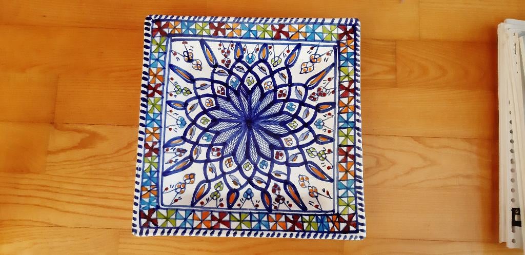 Tunesische schaal, Ophalen, Schaal, Vierkant, Nieuw