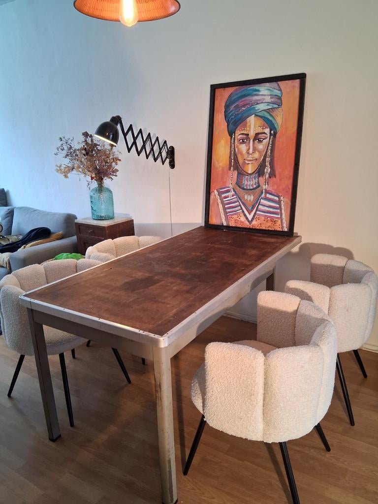 Gispen tafel, Gebruikt, 100 tot 150 cm, 200 cm of meer, Ophalen of Verzenden