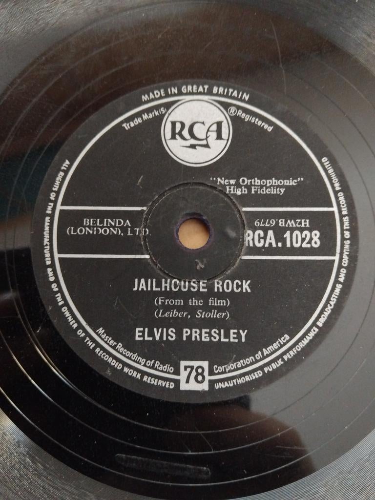 Elvis Presley - Jailhouse rock 78RPM, Ophalen of Verzenden, Gebruikt, 10 inch