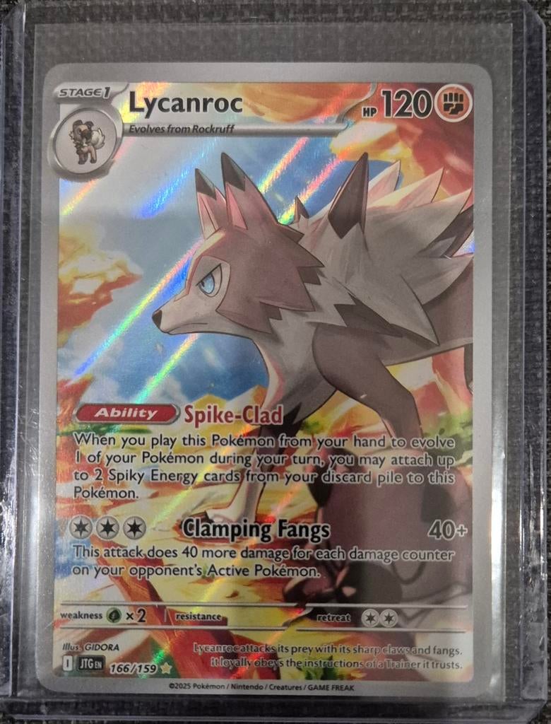 Lycanroc 166/159 - Foil Pokémonkaart, Ophalen of Verzenden, Zo goed als nieuw, Losse kaart, Foil
