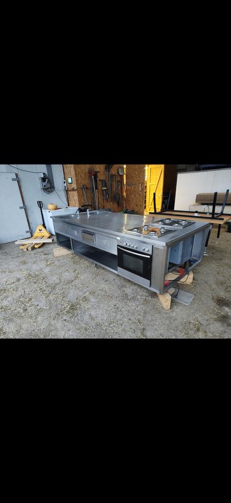RVS keukeneiland, Ophalen, Gebruikt, Fornuis, Frituur en Grillen