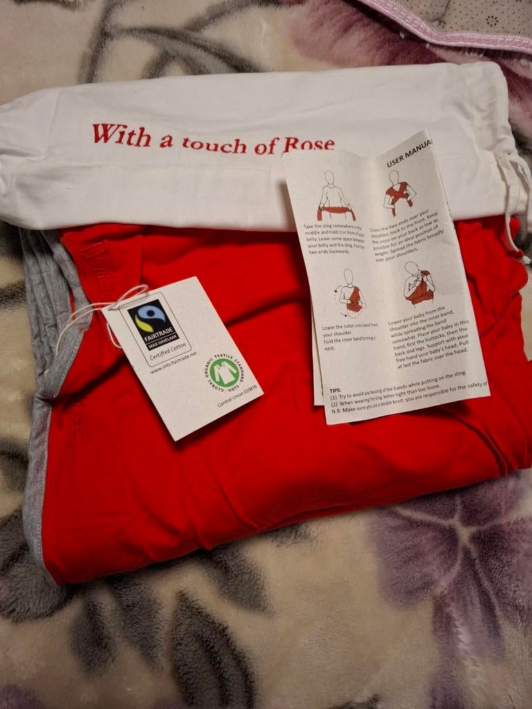 Nieuwe With a touch of Rose Draagdoek Biologisch, Ophalen of Verzenden, Nieuw, Draagdoek, Overige merken