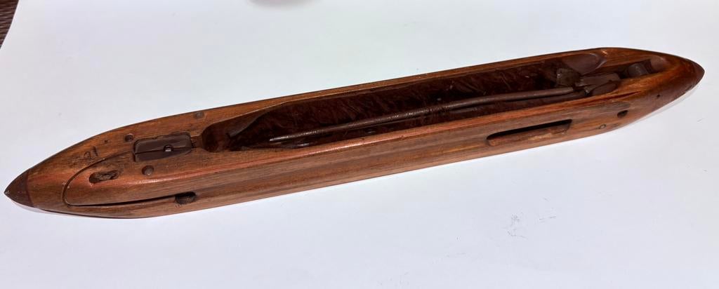 Antieke houten Schmeing weefspoel uit Weseke (Duitsland), Ophalen of Verzenden