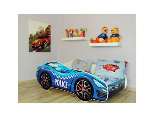 Peuterbed Autobed Politie 70x140 Incl. Matras, Kinderen en Baby's, Ophalen, Gebruikt, 70 tot 85 cm, 140 tot 160 cm