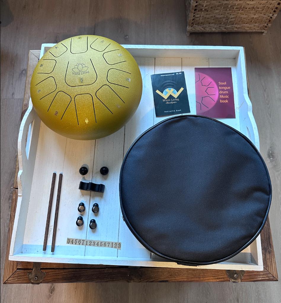 Tongue drum 25 cm goud, Julian, Julian, Ophalen of Verzenden, Zo goed als nieuw