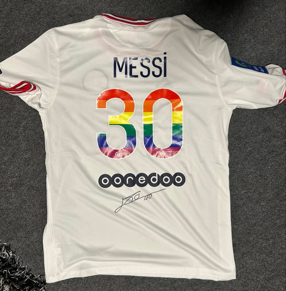PSG Shirt 2021/2022 Messi Gesigneerd COA, Sport en Fitness, Voetbal, Maat M, Ophalen, Nieuw, Shirt