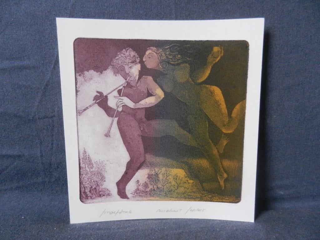 Ets + aquatint Orpheus en Euridyce Michael Jepkes proefdruk, Ophalen of Verzenden