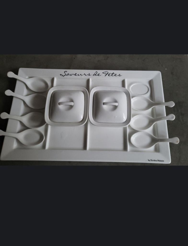 Riviera maison, amuse set, Huis en Inrichting, Keuken | Servies, Overige typen, Ophalen of Verzenden, Zo goed als nieuw, Overige stijlen