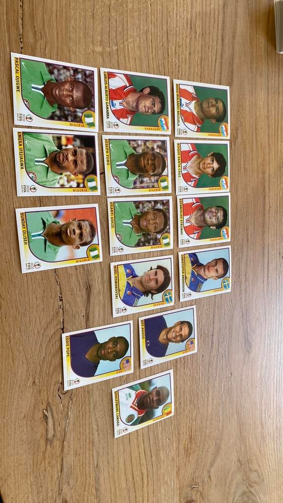 Panini wk 2002 diverse landen, Ophalen of Verzenden, Zo goed als nieuw, Buitenlandse clubs, Poster, Plaatje of Sticker