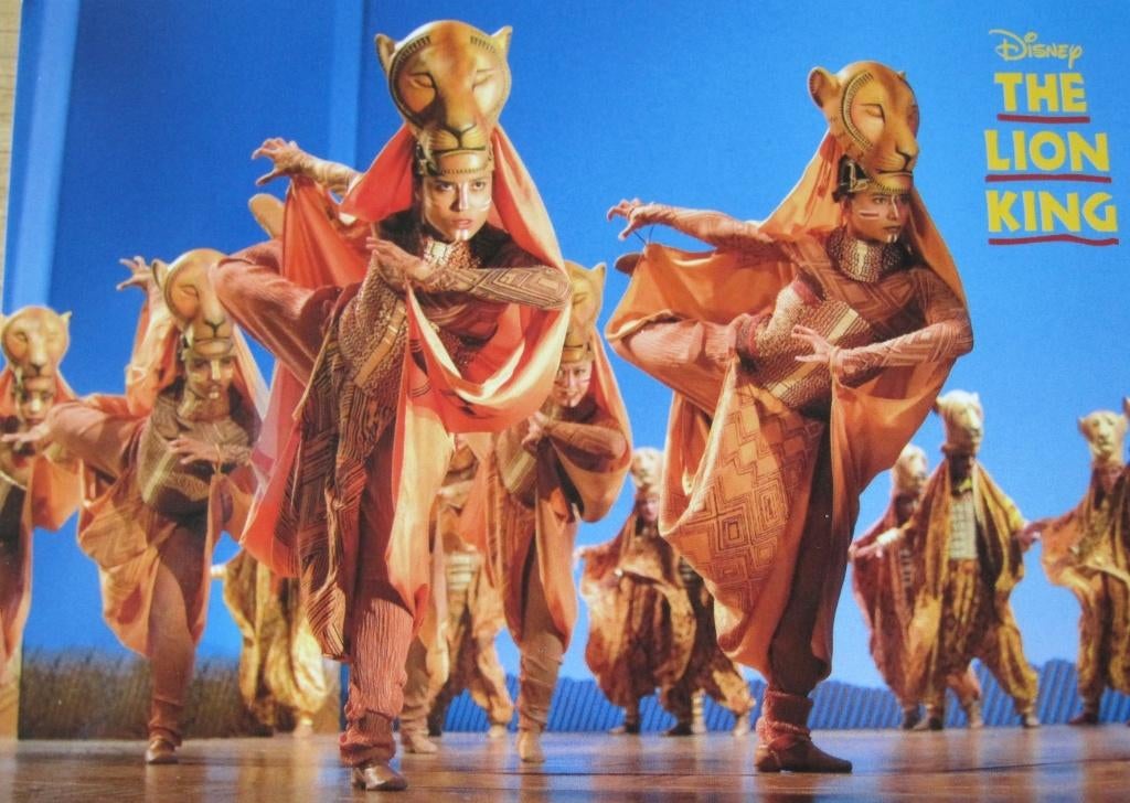 twee nieuwe ansichtkaarten van The Lion King, Verzenden, 1980 tot heden, Ongelopen, Cultuur en Media