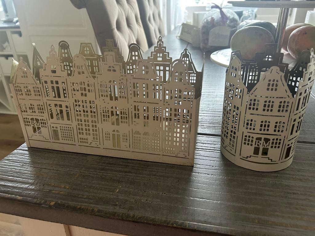 Riviera maison metalen huis voor waxinelichtjes, Ophalen of Verzenden, Zo goed als nieuw