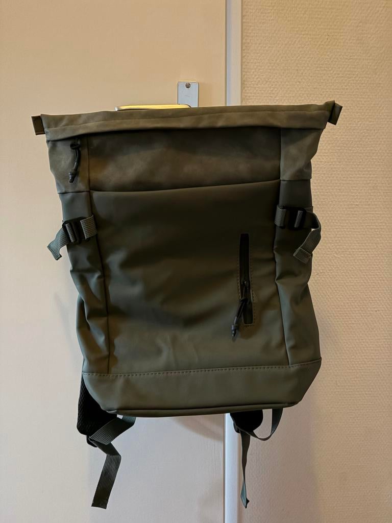 Ralph Boyer Olijfgroene Rugzak met Laptopvak, Sieraden, Tassen en Uiterlijk, 25 tot 40 cm, Zo goed als nieuw, 30 tot 45 cm, Ophalen