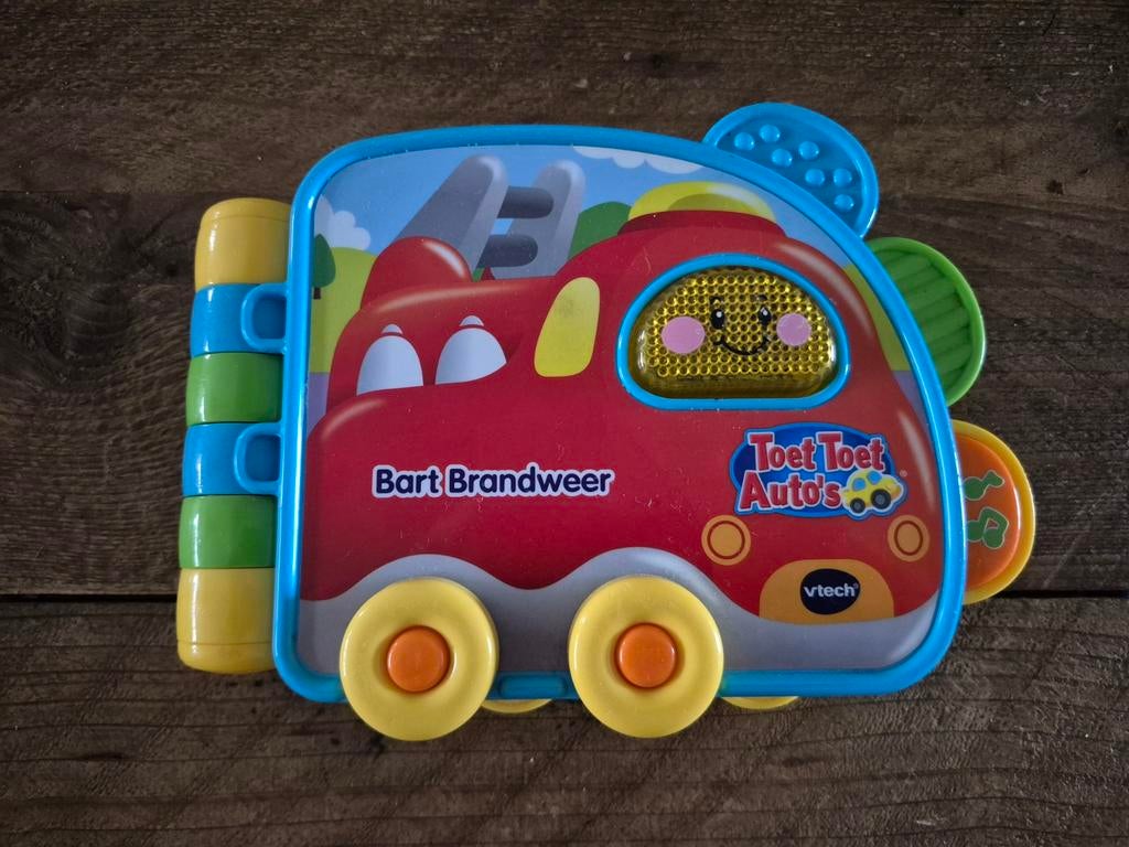 Vtech Toet Toet Auto's Bart Brandweer boek met geluiden, Ophalen of Verzenden, Zo goed als nieuw, 6 maanden tot 2 jaar