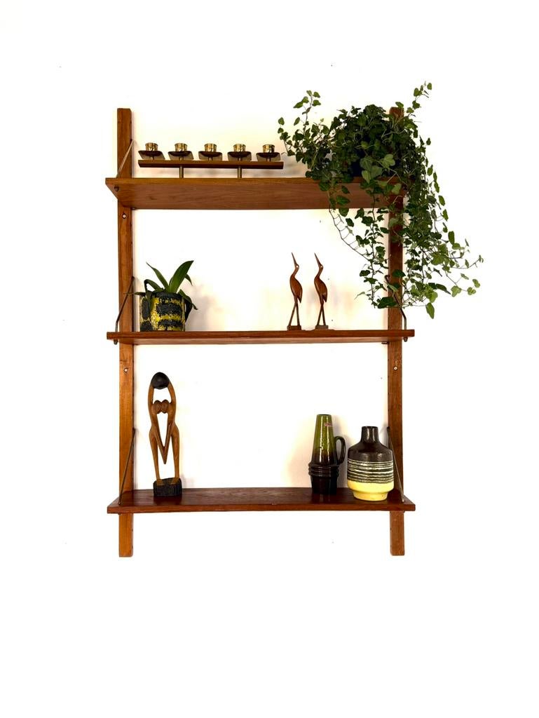 Vintage Deens teakhouten wandsysteem ‘60, Ophalen of Verzenden, Zo goed als nieuw