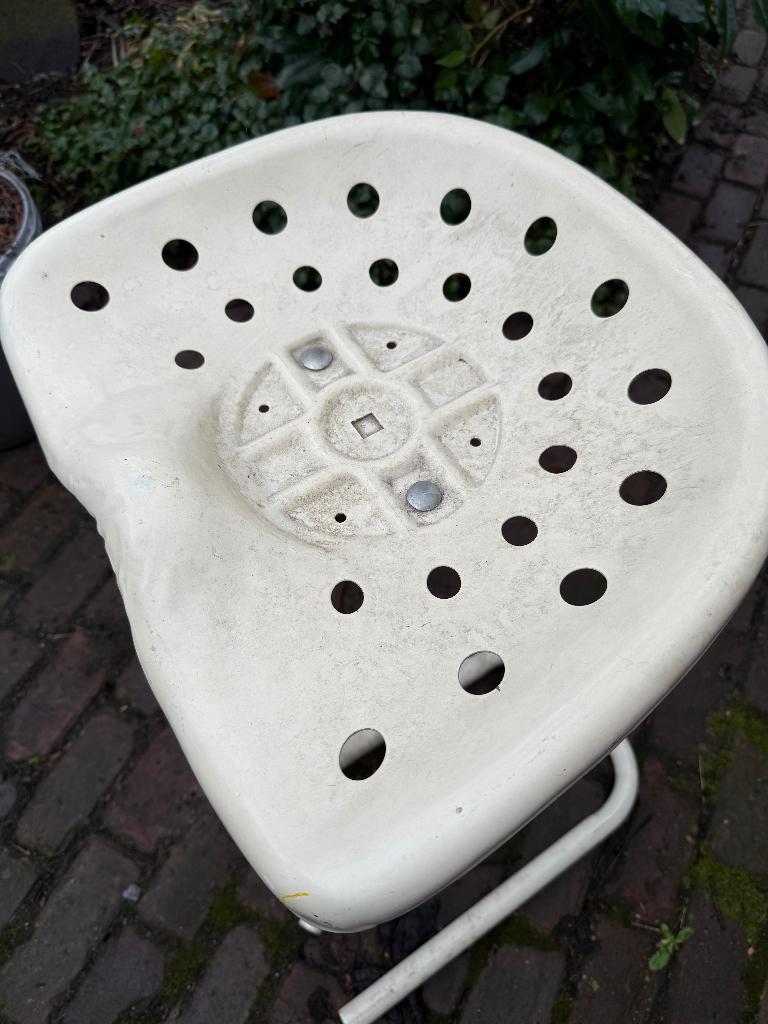 Barkruk tractorzit sixties seventies vintage, Ophalen, Gebruikt, Met voetsteun, 1 kruk