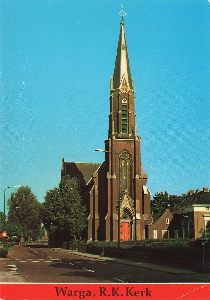Warga, R.K. Kerk, Verzamelen, Ansichtkaarten | Nederland, Ophalen of Verzenden, 1980 tot heden, Ongelopen, Friesland