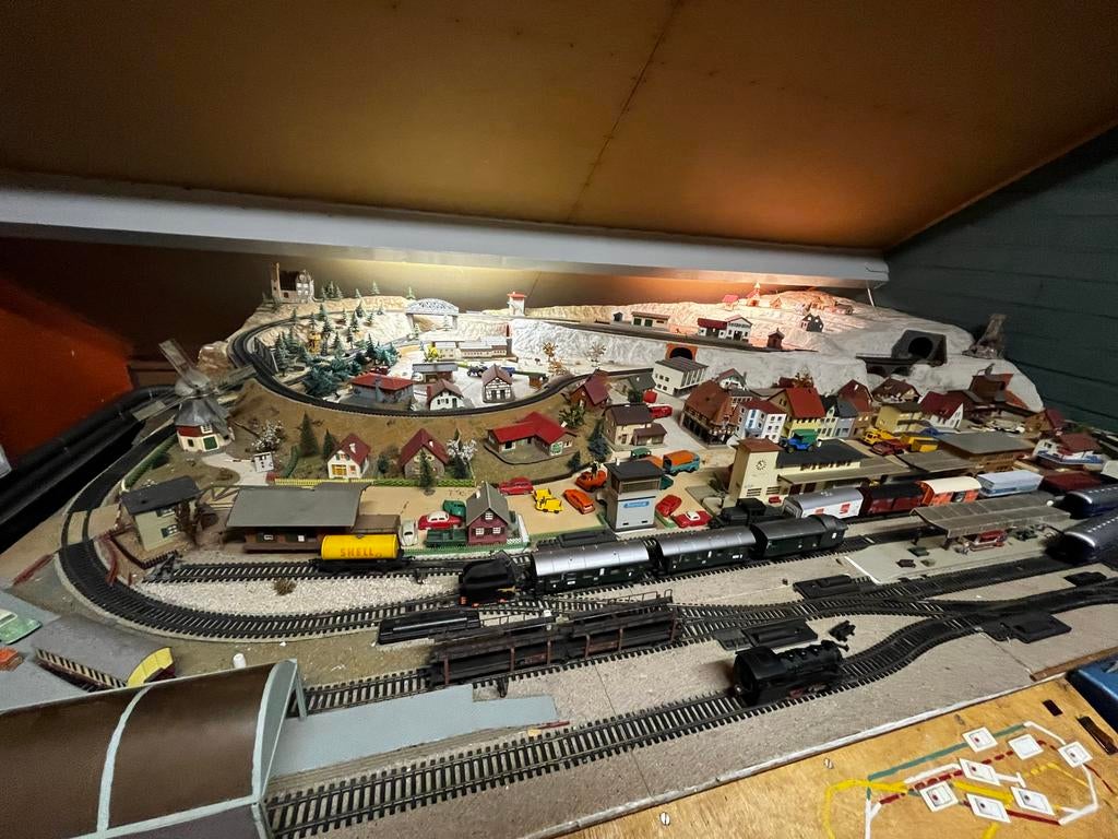 Complete Fleischmann treinbaan jaren '60/'70 + extra's., Hobby en Vrije tijd, Modeltreinen | H0, Ophalen of Verzenden, Analoog