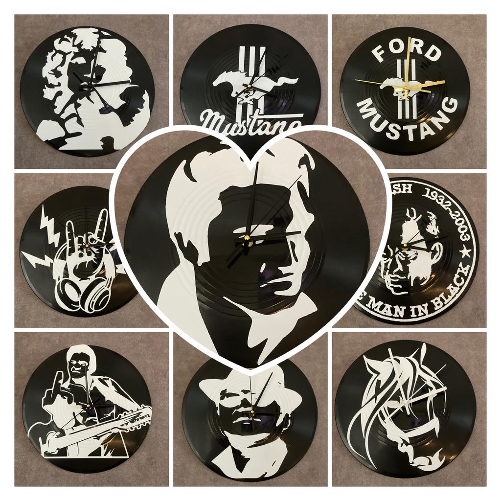 Vinyl klok met afbeelding naar keuze, Huis en Inrichting, Woonaccessoires | Klokken, Ophalen of Verzenden, Nieuw, Wandklok