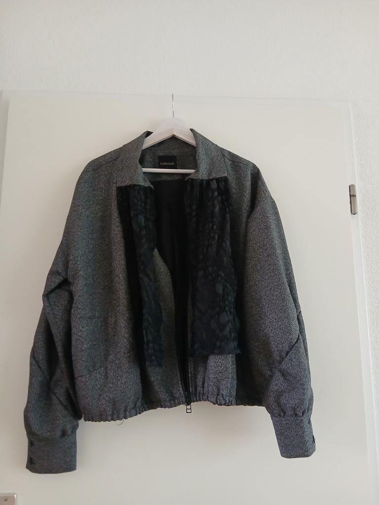 Prachtig nieuw grijs/zwart jasje van ELSEWHERE. Maat L., Verzenden, Zwart, Maat 42/44 (L), Nieuw