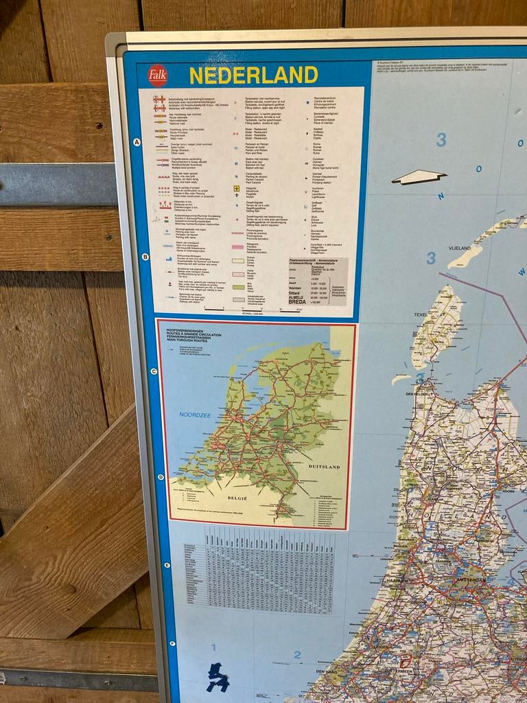 Grote landkaart van Nederland - ca. 130 x 100 cm, Boeken, Atlassen en Landkaarten, Zo goed als nieuw, Landkaart, Nederland, 2000 tot heden