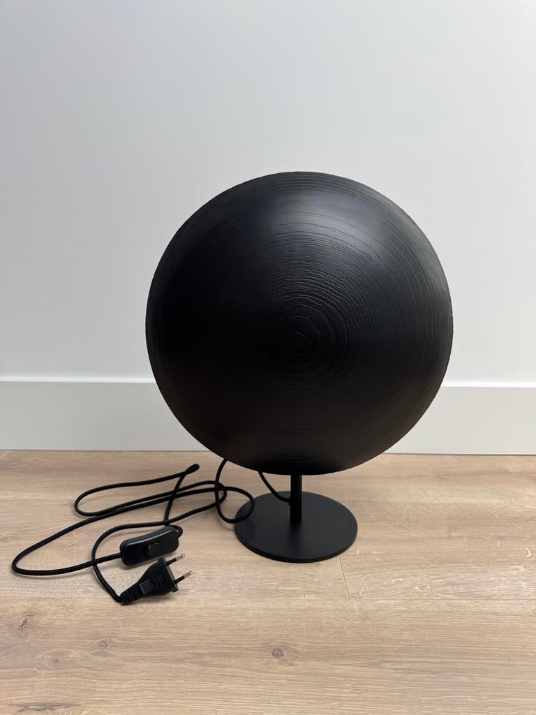 Zwart metale tafellamp, Huis en Inrichting, Ophalen, Zo goed als nieuw, Minder dan 50 cm