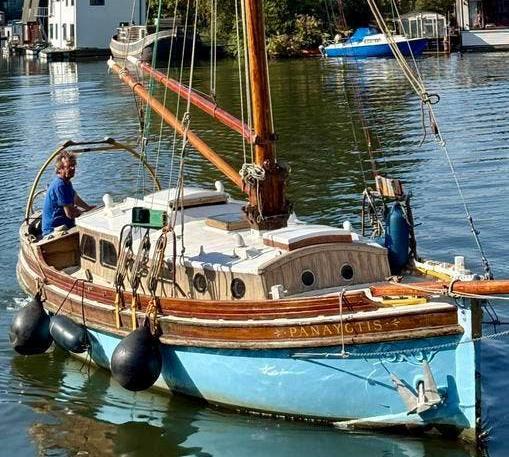 Klassieke gaffel zeilsloep 8m – epoxy romp – Yanmar diesel, Ophalen, Gebruikt, Diesel, Tourjacht of Cruiser