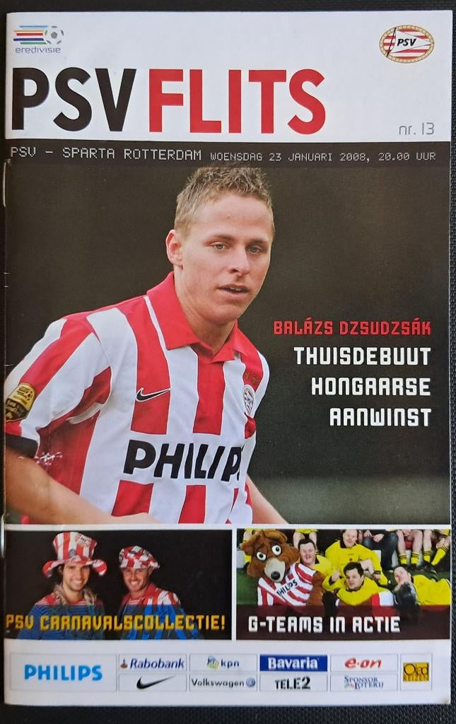 PSV - Sparta 2007/2008, Ophalen of Verzenden, Zo goed als nieuw, PSV, Boek of Tijdschrift