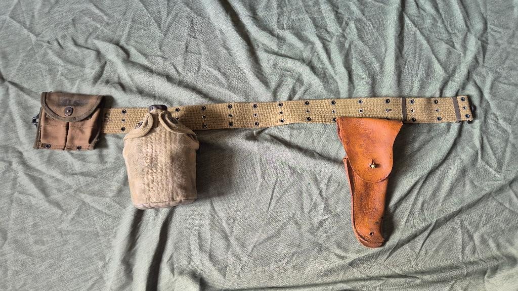 Originele Amerikaanse us ww2 officer gear set, Ophalen of Verzenden, Nederland, Embleem of Badge