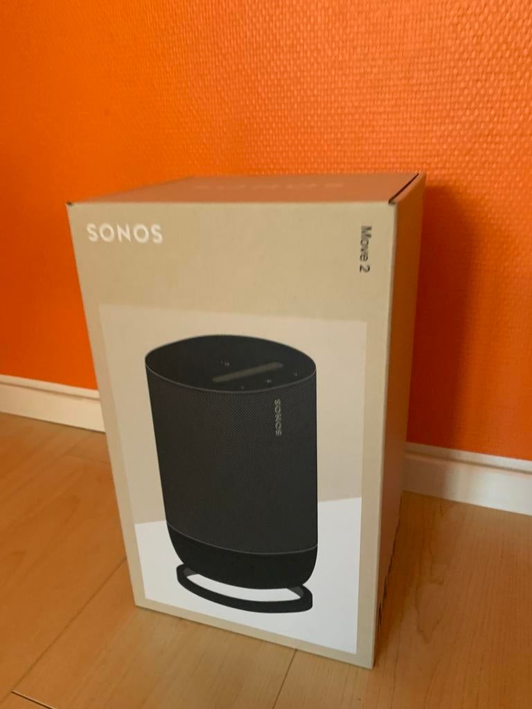 Sonos Move 2 (zwart, in doos)., Ophalen, Zo goed als nieuw, 60 tot 120 watt, Sonos