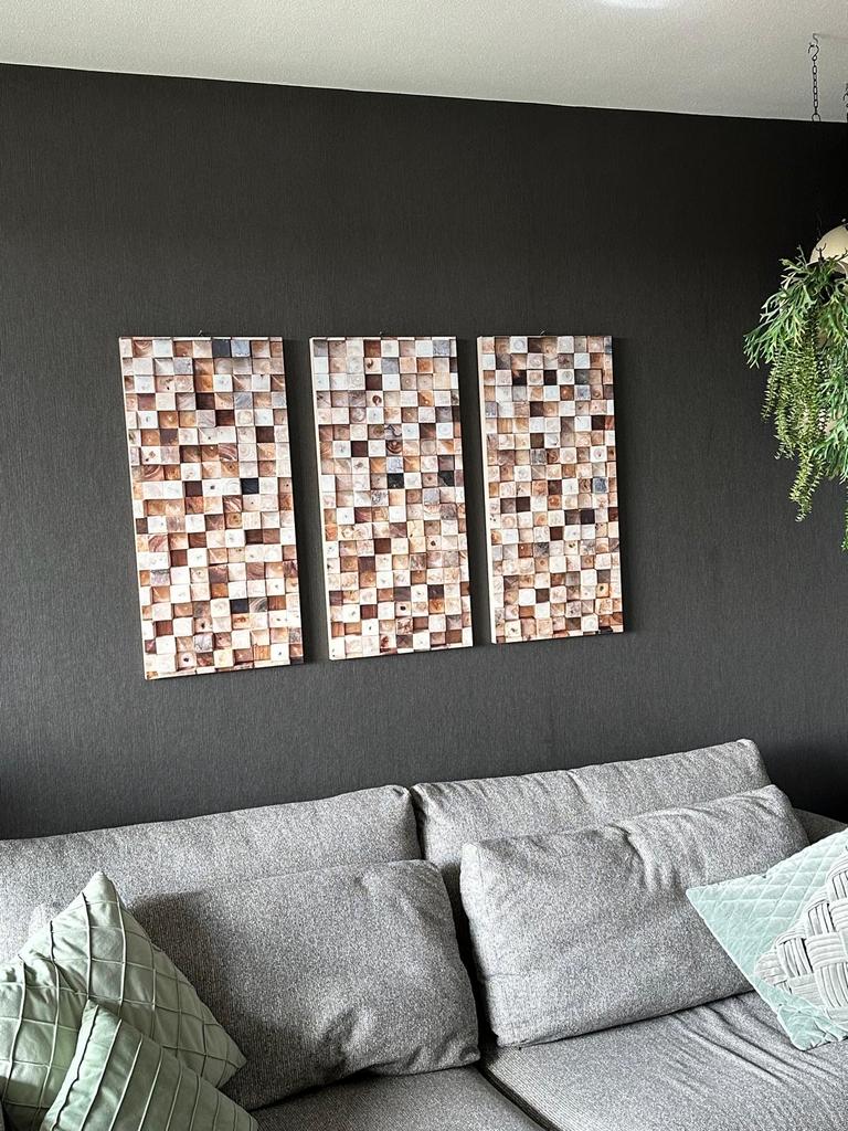 Set van 3 Mozaïek 3D Schilderijtjes, Ophalen, Zo goed als nieuw