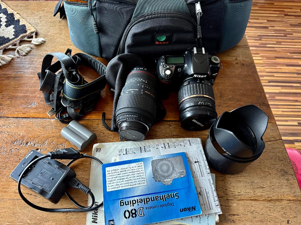 NIKON D80 fotoset (Compleet), Gebruikt, Spiegelreflex, Ophalen of Verzenden, Nikon
