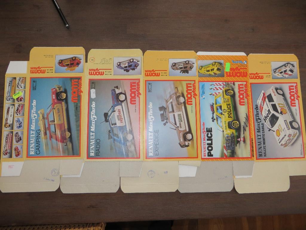 Stapeltje doosjes van Monti models Renault 5 turbo modellen, Ophalen of Verzenden, Zo goed als nieuw, Auto