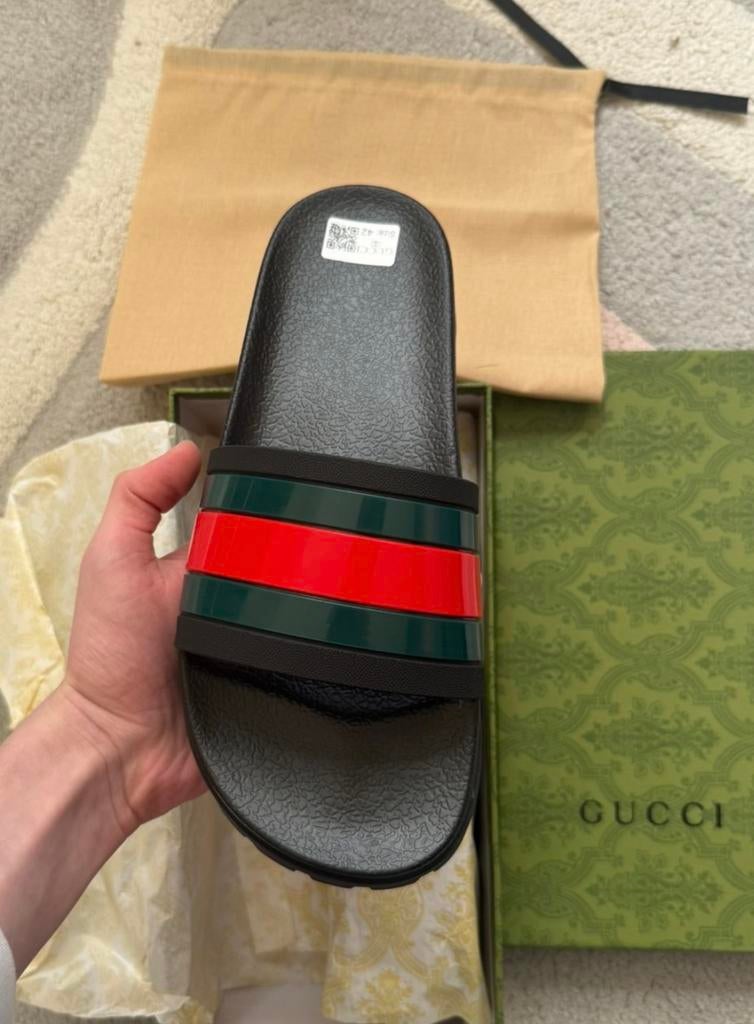 Gucci slippers maat 43, Ophalen, Nieuw, Zwart, Slippers