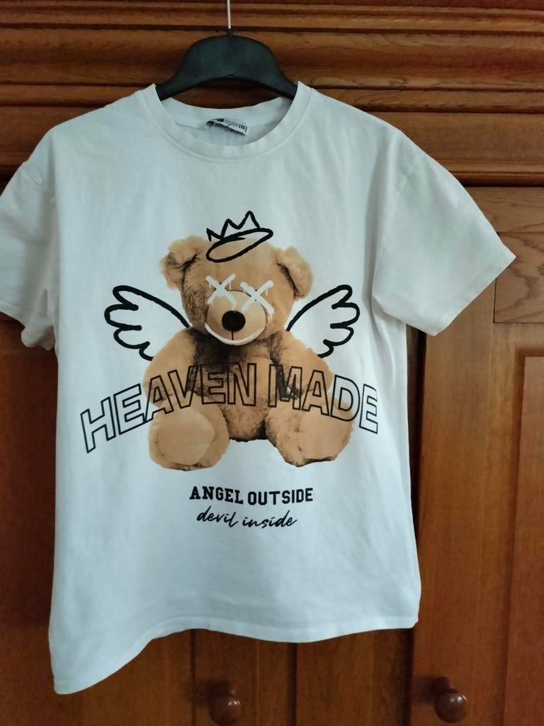 Zgan Superleuk shirt met beer opdruk mt XXS ( mt 176), Ophalen of Verzenden, Zo goed als nieuw, Shirt of Longsleeve