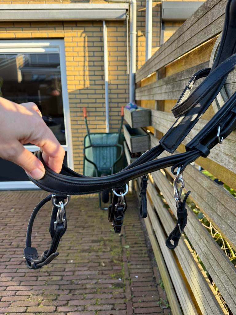 Presteq, zwart hoofdstel maat cob, Dieren en Toebehoren, Ophalen of Verzenden, Zo goed als nieuw, Dressuur