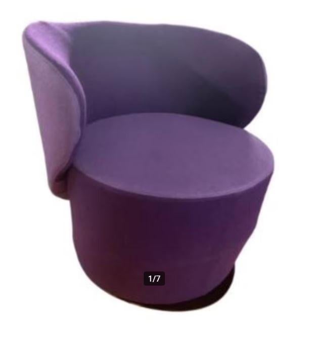 Fauteuil Design Paars Nieuw, 75 tot 100 cm, Ophalen of Verzenden, Zo goed als nieuw, Metaal