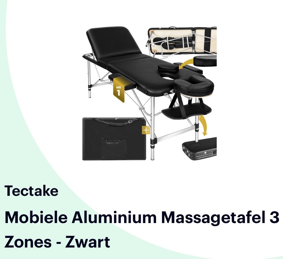 Tectake massagetafel, Sport en Fitness, Fitnessmaterialen, Zo goed als nieuw, Fitnessbank, Ophalen