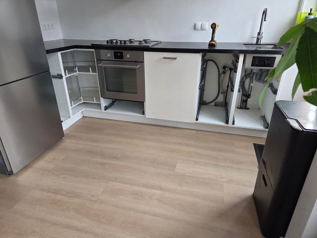 Ikea keukenblad met gaskookplaat, wasbak en kraan, Ophalen, Gebruikt, 50 tot 75 cm, 200 cm of meer