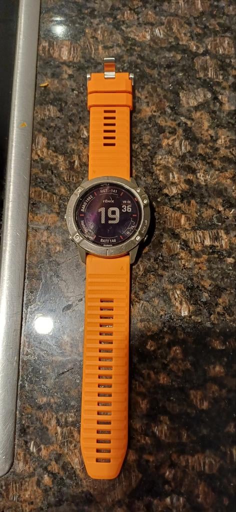 Garmin Fenix 6X Pro Solar met nieuwe horlogeband, Ophalen of Verzenden