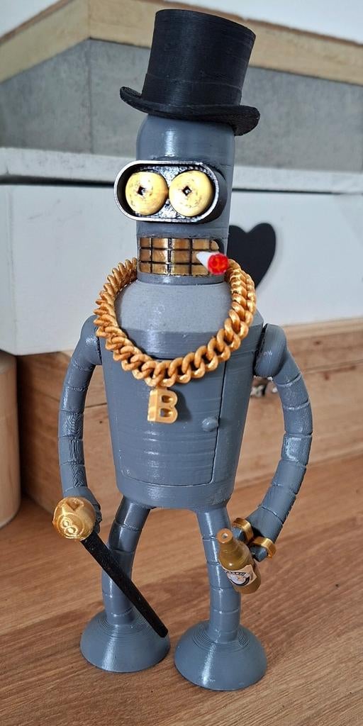 Futurama Bender 3D geprinte figuur - 13 cm hoog, Verzamelen, Ophalen, Nieuw