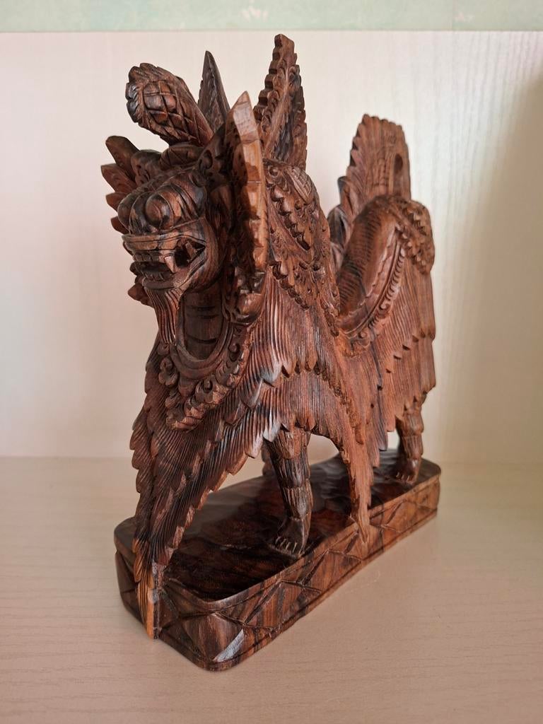 Oude Balinese Barong leeuw/ houtsnijwerk/ jaren '50, Ophalen of Verzenden