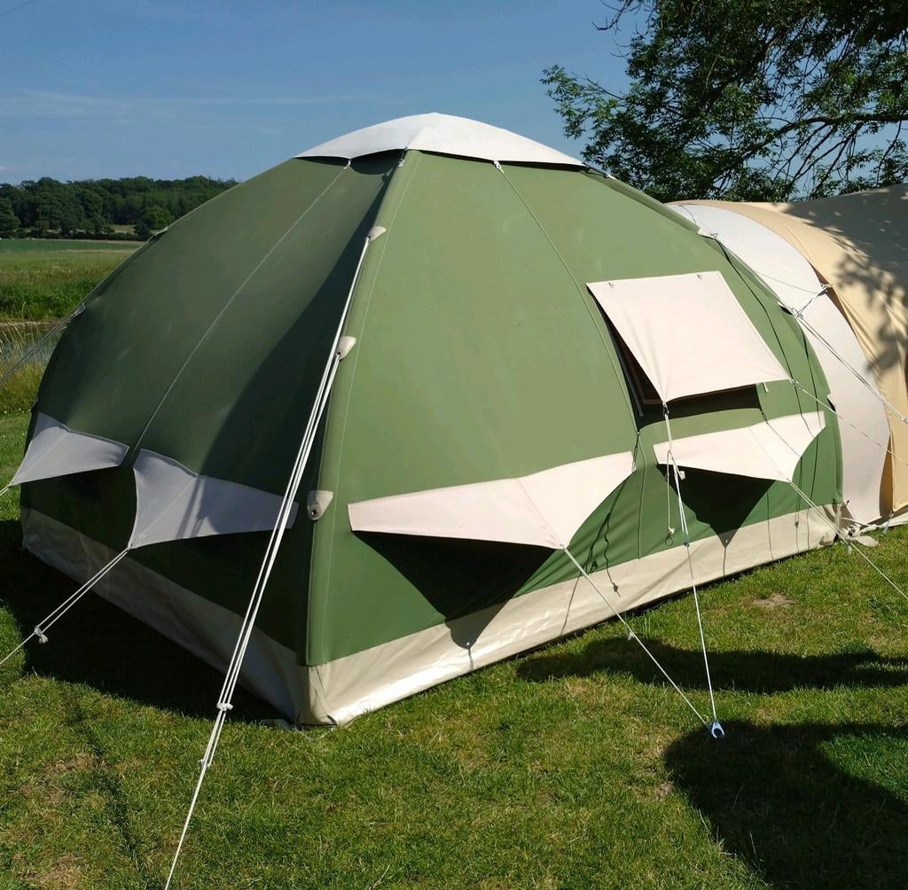 Karsten 300 tent met verlengluifel, zeegroen, waterdicht, Caravans en Kamperen, Ophalen, Gebruikt, Tot en met 4
