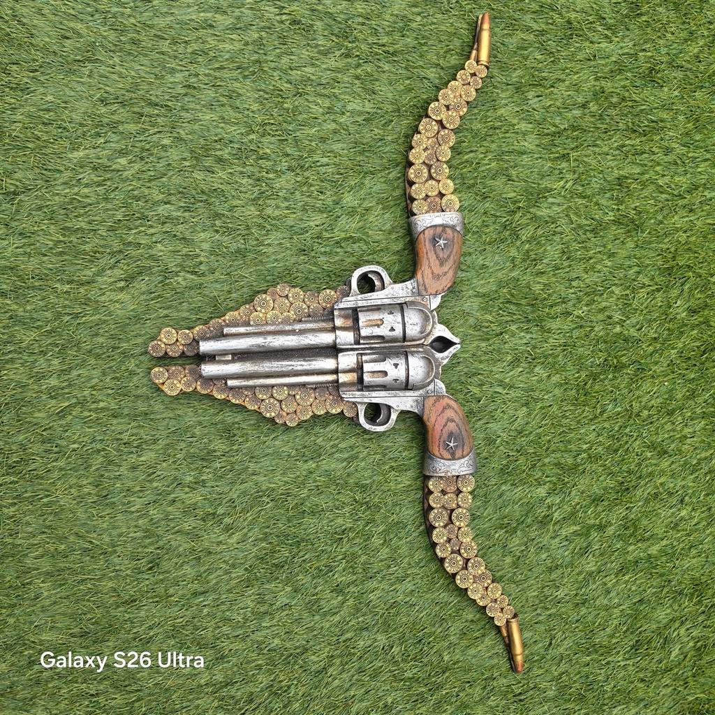 Unieke Western Revolver Boog Wanddecoratie, Ophalen of Verzenden