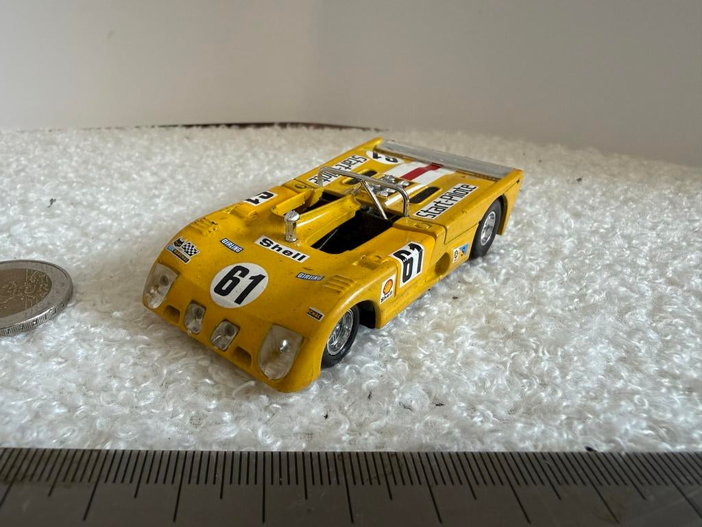 Solido Lola T280 1:43 Schaalmodel - Geel 1972 Verzamelobject, Ophalen of Verzenden, Gebruikt, Auto, Solido