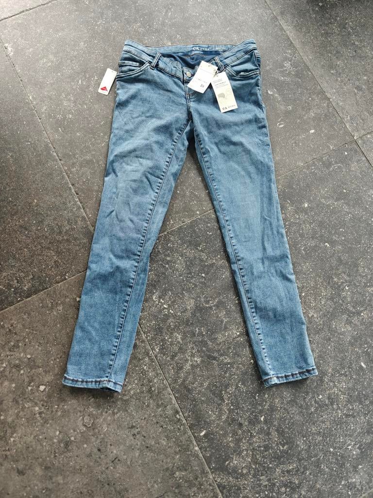 NIEUWE spijkerbroek voor zwangere dames adjustable waistband, Ophalen of Verzenden, Nieuw, Blauw, W33 - W36 (confectie 42/44)