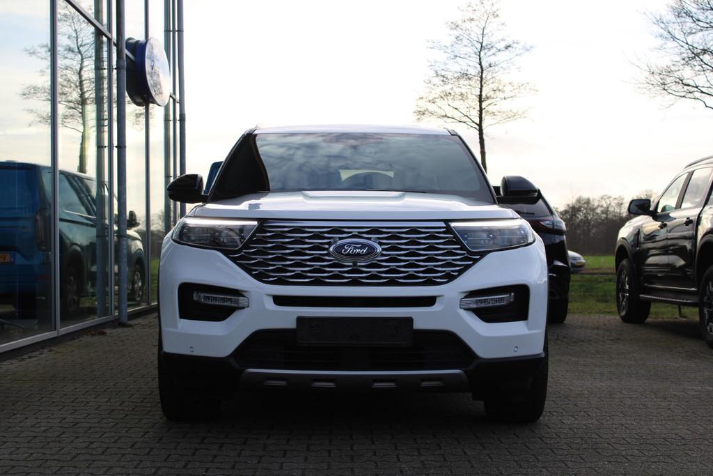 Ford Explorer 3.0 V6 EcoBoost PHEV Platinum | Trekhaak | Sto, Automaat, 14 kWh, Wit, Bedrijf